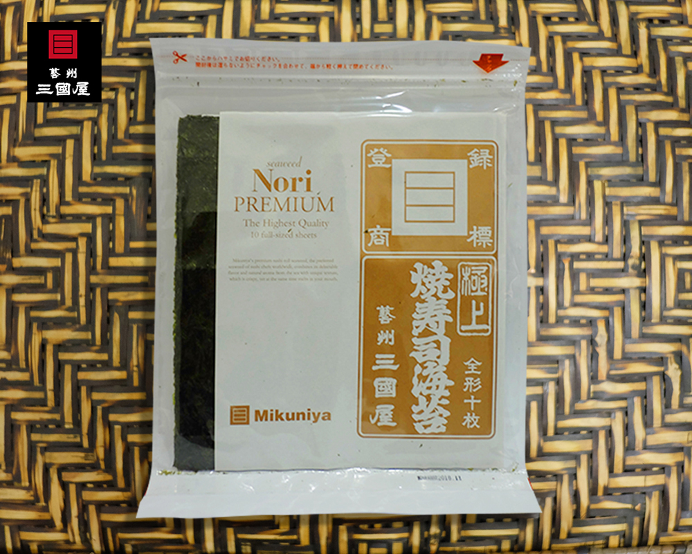 สาหร่ายแผ่นเกรดพรีเมี่ยม (JAPAN)<br>
Mikuniya Premium Yakinori<br>
	